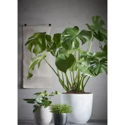 Mica Decorations Bloempot - wit - keramiek - glanzend - 31 x 28 cm Sale