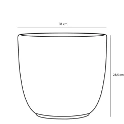 Mica Decorations Bloempot - wit - keramiek - glanzend - 31 x 28 cm Sale