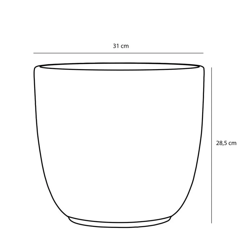 Mica Decorations Bloempot - wit - keramiek - glanzend - 31 x 28 cm Sale