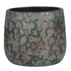 Mica Decorations Bloempot - koperkleurig - keramiek - 25 x 20 cm Hot