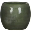 Mica Decorations Bloempot - groen - keramiek - 14 x 12 cm Sale