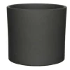 Mica Decorations Bloempot - donkergrijs - mat - keramiek - 23 x 21 cm Outlet