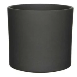 Mica Decorations Bloempot - donkergrijs - mat - keramiek - 23 x 21 cm Outlet