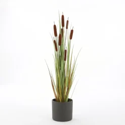 Mica Decorations Bloempot - donkergrijs - mat - keramiek - 23 x 21 cm Outlet