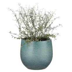 Mica Decorations Bloempot - midnight blauw - keramiek - 25 x 20 cm Outlet