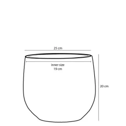 Mica Decorations Bloempot - midnight blauw - keramiek - 25 x 20 cm Outlet