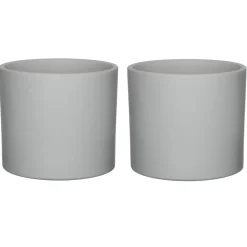 Mica Decorations Bloempot - lichtgrijs - keramiek - 17 x 14 cm Sale