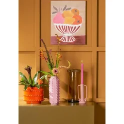 Mica Decorations Boaz Vaas - H30 x Ø11 cm - Keramiek - Roze Discount