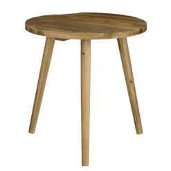 Mica Decorations Bold Bijzettafel - Ø40 cm - Gerecycled Hout - Bruin Hot