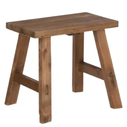 Mica Decorations Bold Houten Krukje - L38 cm - Gerecycled Hout Online