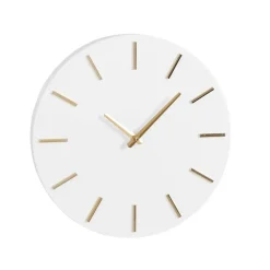 Mica Decorations Brixen Wandklok - Ø35,5 cm - Wit New