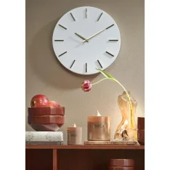 Mica Decorations Brixen Wandklok - Ø35,5 cm - Wit New