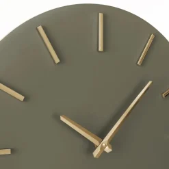 Mica Decorations Brixen Wandklok - Ø35,5 cm - Donkergroen Online