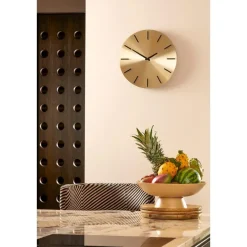 Mica Decorations Brixen Wandklok - Ø35,5 cm - Goud Clearance