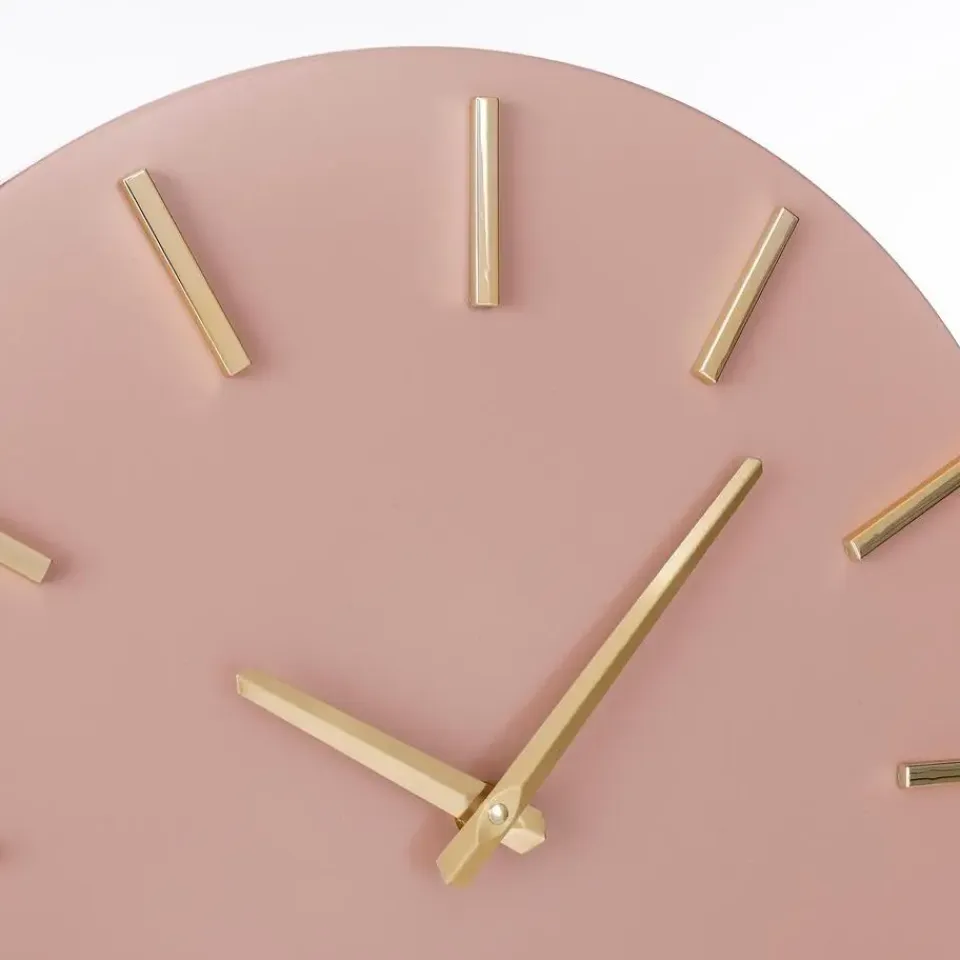 Mica Decorations Brixen Wandklok - Ø35,5 cm - Bruin Best