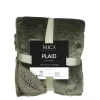 Mica Decorations Bronte Fleece Plaid - L200 x B150 cm - Donkergroen Online