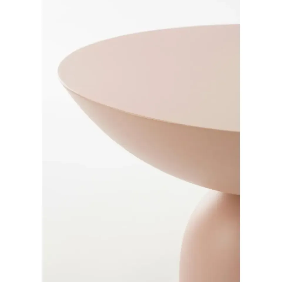Mica Decorations Celise Bijzettafel - H28 x Ø47 cm - Metaal - Roze New