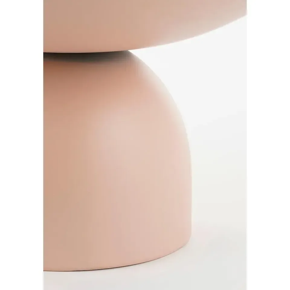 Mica Decorations Celise Bijzettafel - H28 x Ø47 cm - Metaal - Roze New