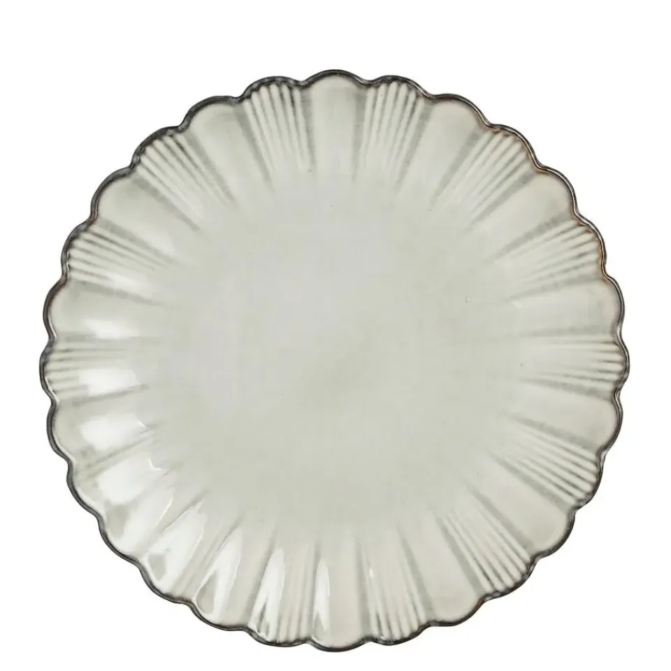 Mica Decorations Corfu Dinerbord - H2,5 x Ø26,5 cm - Keramiek - Grijs Hot
