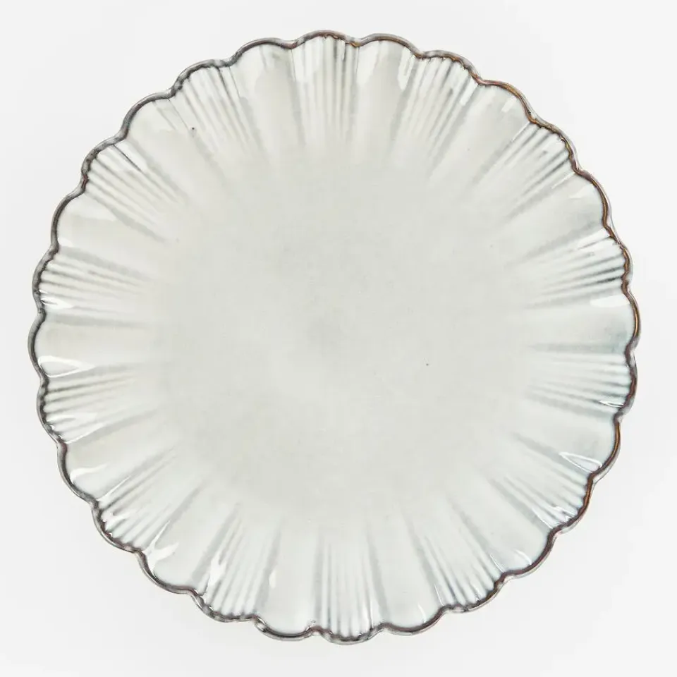Mica Decorations Corfu Dinerbord - H2,5 x Ø26,5 cm - Keramiek - Grijs Hot