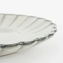 Mica Decorations Corfu Ontbijtbord - H2,5 x Ø21 cm - Keramiek - Grijs Outlet