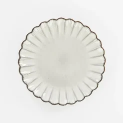 Mica Decorations Corfu Ontbijtbord - H2,5 x Ø21 cm - Keramiek - Grijs Outlet