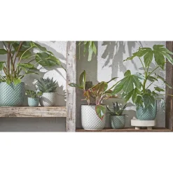 Mica Decorations Daan Bloempot - H17,5 x Ø19 cm - Wit Discount