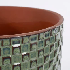 Mica Decorations Daan Bloempot - H17,5 x Ø19 cm - Groen Discount