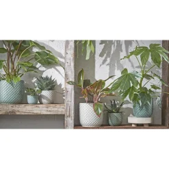 Mica Decorations Daan Bloempot - H17,5 x Ø19 cm - Groen Discount