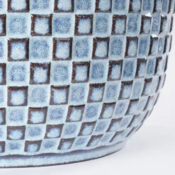 Mica Decorations Daan Bloempot - H17,5 x Ø19 cm - Blauw Discount