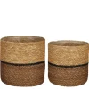 Mica Decorations Damian Plantenmand - Set van 2 - Ø20 cm - Zeegras Discount
