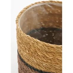 Mica Decorations Damian Plantenmand - Set van 2 - Ø20 cm - Zeegras Discount