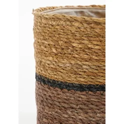 Mica Decorations Damian Plantenmand - Set van 2 - Ø20 cm - Zeegras Discount