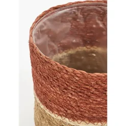 Mica Decorations Damian Plantenmand - Set van 2 - Ø20 cm - Zeegras New