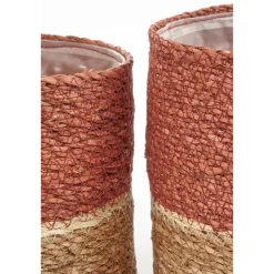 Mica Decorations Damian Plantenmand - Set van 2 - Ø20 cm - Zeegras New