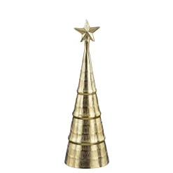 Mica Decorations Decoratie Kerstboom - H36 x Ø11 cm - Aluminium - Goud Outlet