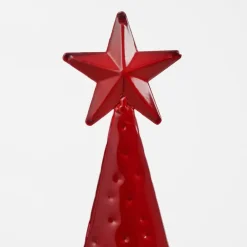 Mica Decorations Decoratie Kerstboom - L18 x B9 x H91 cm - IJzer - Rood