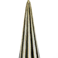 Mica Decorations Decoratie Kerstboom - H40 x Ø9 cm - Glas - Wit, Zwart Hot