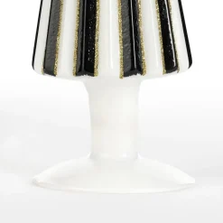 Mica Decorations Decoratie Kerstboom - H40 x Ø9 cm - Glas - Wit, Zwart Hot