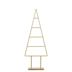 Mica Decorations Decoratie Kerstboom - L34 x B12 x H90 cm - IJzer - Goud Clearance