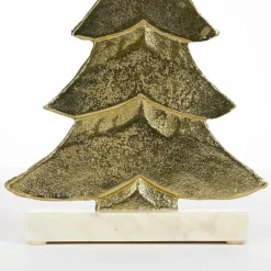 Mica Decorations Decoratie Kerstboom - L18 x B7 x H32 cm - Champagne Clearance