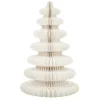 Mica Decorations Decoratie Kerstboom - H153 x Ø104 cm - Papier - Wit
