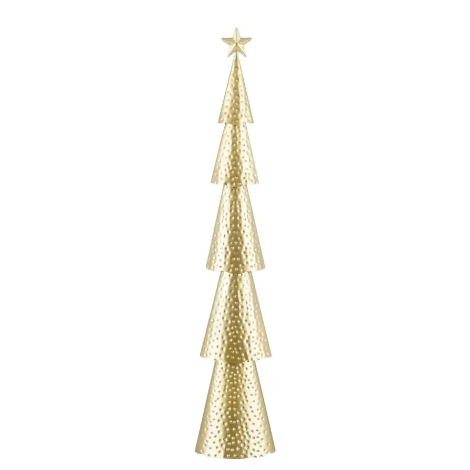 Mica Decorations Decoratie Kerstboom - L18 x B9 x H91 cm - IJzer - Goud New