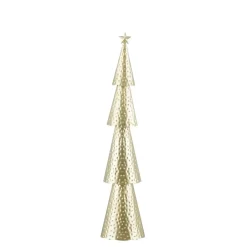 Mica Decorations Decoratie Kerstboom - L15 x B8 x H68 cm - IJzer - Goud Hot