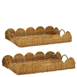 Mica Decorations Eleta Dienblad - Set van 2 - L50 x B35 x H8 cm Clearance