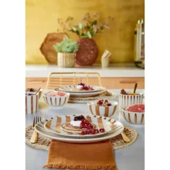 Mica Decorations Elsie Dinerbord - Assorti - H3 x Ø26 cm - Bruin Online