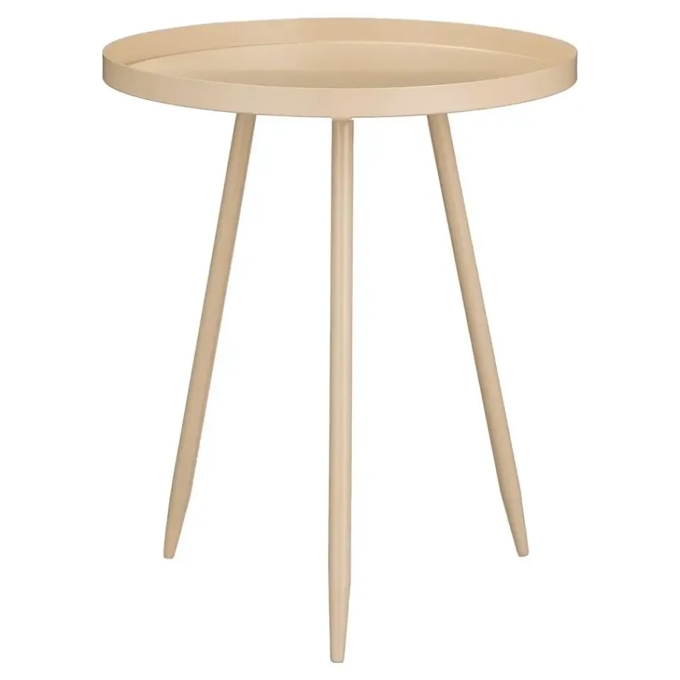 Mica Decorations Flores Bijzettafel - H49 x Ø42 cm - Beige Online