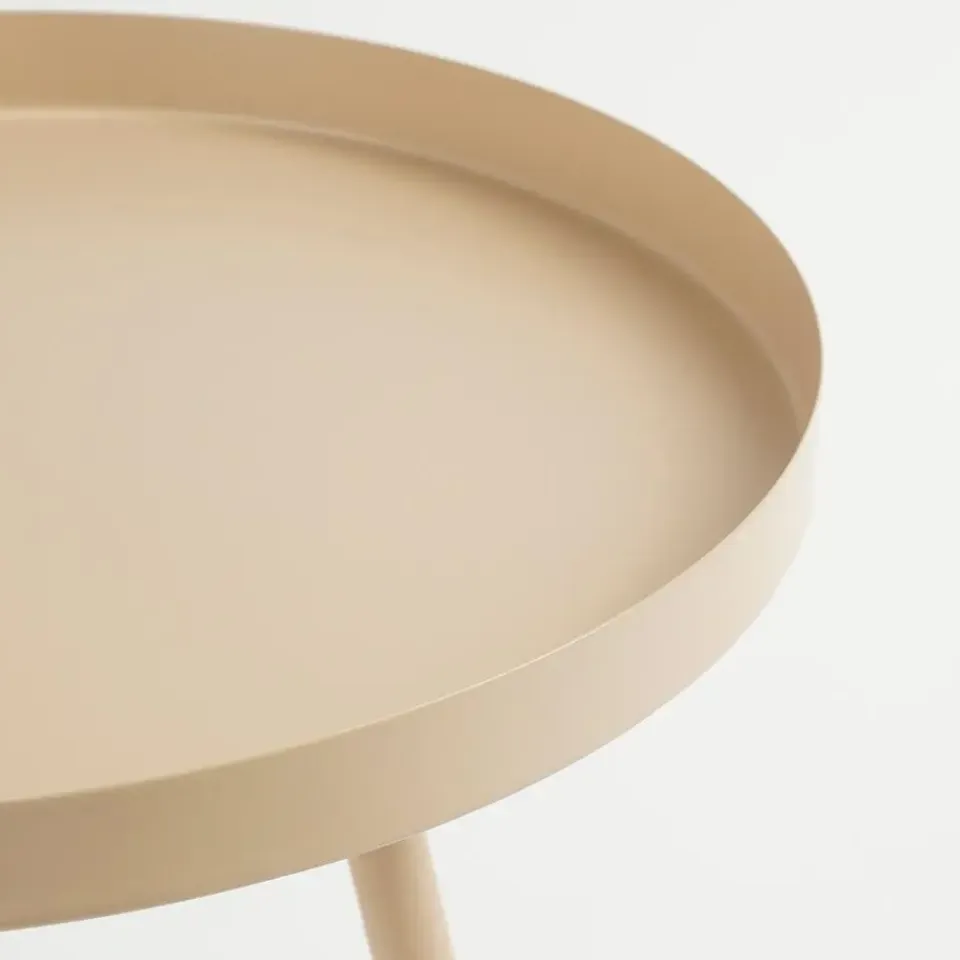 Mica Decorations Flores Bijzettafel - H49 x Ø42 cm - Beige Online