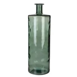 Mica Decorations Guan Glazen Fles - H75 x Ø25 cm - Groen Sale