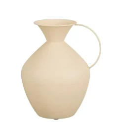 Mica Decorations Gyge Vaas - L26 x B22 x H31 cm - Metaal - Off-white Outlet